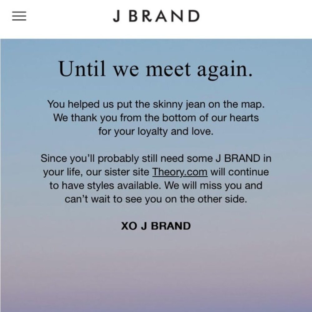 RARE J Brand jeans indigo - discontinued theory brand